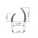 Seal strip for trailer RZ-22115, 21 mm, PVC/EPDM 1