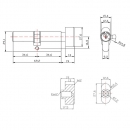Цилиндр ключ барашек RZ 30x40T ZnNi 2