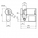 Door cylinder mechanism RZ LPHC.1333KA, insert one key 3