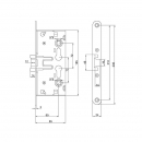 Fire-rated door lock RZ 1739, body 2