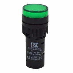 LED индикатор 16 мм зеленый RZ AD16-22DS/G