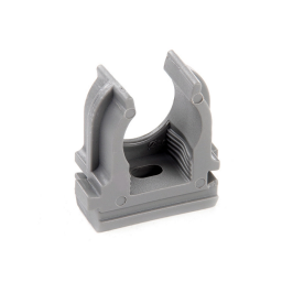 Clip for fixing 20 mm diameter corrugated pipe RZ KG-20G, 20 mm, grey
