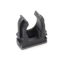 Fastening clip for corrugated pipe RZ KG-25B, 25 mm, black, plastic