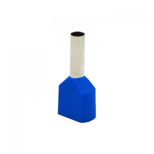 Tubular ferrule for two wires RZ TE7508, blue