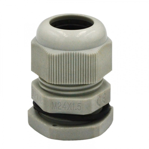 Sealed cable gland M24 RZ, nylon, gray, IP68, with nut
