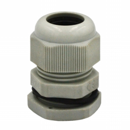 Plastic cable gland PG25 RZ, gray, with lock nut 