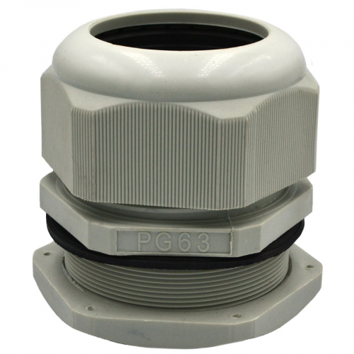 PG63 sealed gland, IP68, RZ, plastic, gray 