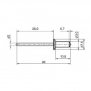 Заклепка вытяжная RZ RС-4*10, Al/St, потайная 2