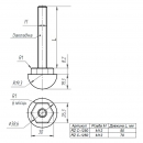 Furniture adjustable support RZ C-1250, M12, length 50 mm 3