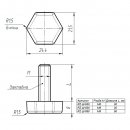Furniture support adjustable 50 mm RZ Ш-850, M8 4