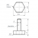 Furniture support adjustable 50 mm RZ Ш-850, M8 3