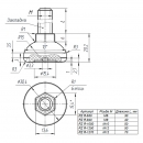 Adjustable legs for furniture RZ Я-1250, M12, length 50 mm 3