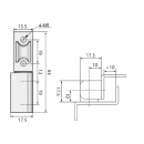 Боковая петля для электротехнического шкафа RZ H395.C, Zn сплав, длина 63 мм, чёрная, вес 78 г 2 Боковая петля для электротехнического шкафа RZ H395.C, Zn сплав, длина 63 мм, чёрная, вес 78 г 2