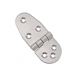 Asymmetric stainless steel hinge RZ H40.100.SS, 40×100 mm, oval