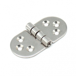 Stainless steel surface-mounted hinge RZ H40.80.SS, 40×80 mm, oval