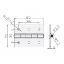 Stainless steel card hinge RZ H5065.SS.0.1, 50x65 mm 1