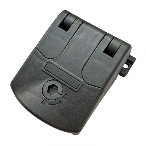 Петля-замок Industrilas 2651-430032, компактная, полиамид, 85х91 мм, 180°, чёрная