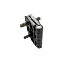 Furniture hinge black RZ H5076.1.2.3, Zn alloy, 50x76 mm, 180°, 4 built-in screws 3