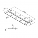 Петля рояльная мебельная RZ 08-30-1800H, нерж. сталь, L=1800 мм, H=30 мм 2