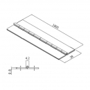 Петля рояльная сталь RZ 08-38-1800W, нерж., L=1800 мм, H=38 мм 1
