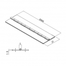 Петли для роялей RZ 15-30-2000W, нерж. сталь, L=2000 мм, H=30 мм 1