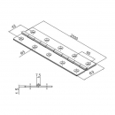 Петля довга RZ 15-63-2000H, рояльна, L=2000 мм, H=63 мм 2