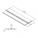 Long overlay hinges RZ 20-38-2000W, stainless steel, piano, L=2000 mm, H=38 mm 1