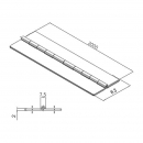Петли плоские длинные RZ 20-63-2000W, нерж., рояльные, L=2000 мм, H=63 мм 1