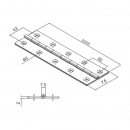 Петли непрерывные RZ 20-75-2000H, нерж., рояльные, L=2000 мм, H=75 мм 2