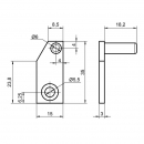 Steel left-hand hinge RZ H02 L 3