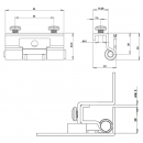 Furniture concealed hinge RZ H542.C, for electrical enclosures, welded hinge 2
