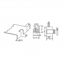 Петля угловая для электрошкафа RZ 412-1, чёрная 3