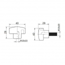 Wing handle M10 RZ KE 40 1020, on screw 1