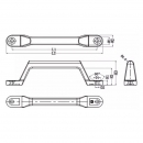 Ручка мебельная 100 мм RZ H116.SS, нерж 2