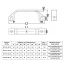 Stainless steel bridge type handle RZ H140-18.SS, centre to centre, 120 mm 4