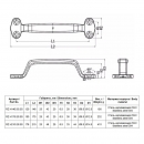 Screwed pull handle RZ H175-20.SS, stainless steel, centre to centre 150 mm 2