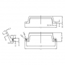 Stainless steel handles for doors 45 degree RZ OCH116.SS, centre to centre 100 mm 3