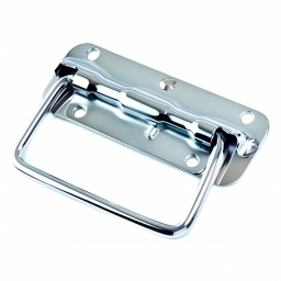 Folding zinc-plated handle RZ H100R.SZP, steel, 100×41 mm, up to 30 kg, spring-loaded