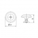 Round furniture handle RZ HK-1SS 1