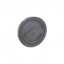 Round black cabinet knob with screw RZ L120, ABS, on stud, black 1