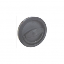 Round black cabinet knob with screw RZ L120, ABS, on stud, black 1