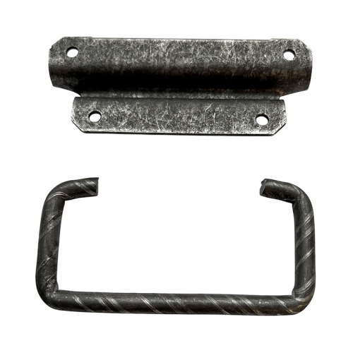 Hinged steel handle RZ RLB, 117x50 mm, black