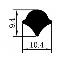 Window seal rubber RZ C1.098, EPDM, 9.4*10.4 mm Window seal rubber RZ C1.098, EPDM, 9.4*10.4 mm