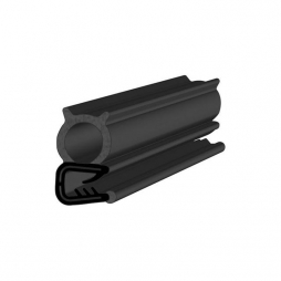 Overlay door seal RZ A1.035, double chamber, EPDM, clamp 2-4 mm