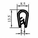 Edge U-shaped gasket RZ P1.055, PVC, clamp 1-3 mm 1