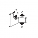 Уплотнитель крышки багажника RZ Y1.014, H=26 мм, PVC/EPDM, зажим 2-3 мм 2