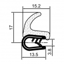 Bus door gasket RZ Y3.002, PVC/EPDM, clamp 1-3 mm 1