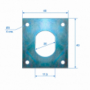Locking plate RZ 4141FP, zink alloy, for 16x19 mm 1 Locking plate RZ 4141FP, zink alloy, for 16x19 mm 1