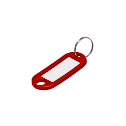 Plastic keyring with paper insert RZ B204.R, red