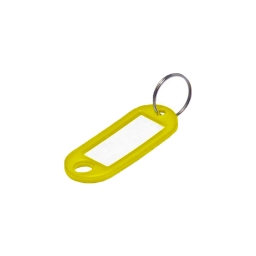 Plastic keyring with paper insert RZ B204.Y, yellow
